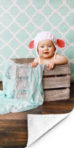 Voorbeeld FotoHanddoek baby1 op handdoek